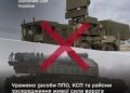 Сили оборони уразили С-300 у Криму та Бук-М3 на Луганщині, а також завдали ударів по командно-спостережних пунктах ворога