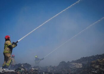 На Закарпатті рятувальники ліквідовують пожежу на сміттєзвалищі біля Ужгорода