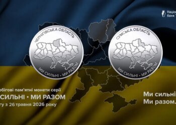 В Україні випустили нові пам'ятні монети, присвячені Сумщині та Чернігівщині