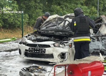 Російський БпЛА атакував АЗС у Запоріжжі: рятувальники уточнили кількість постраждалих