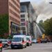Вибух і пожежа в центрі Дніпра: після атаки перекрили вулиці